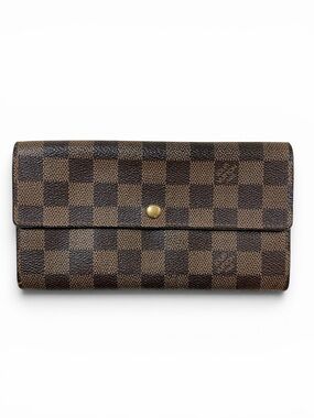 Louis Vuitton wallet long brown damier